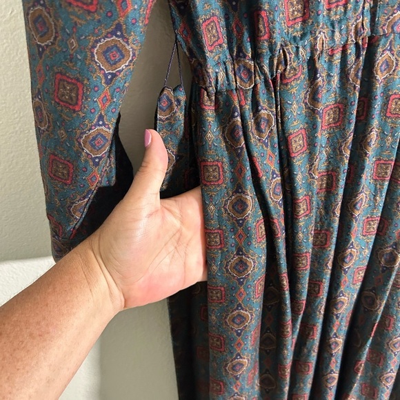 Vintage Land’s End Navy Patterned Dress - Picture 4 of 6